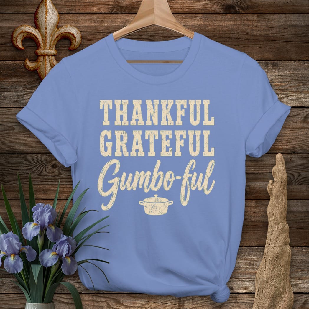 S / Iris Louisiana Gumbo-ful T-Shirt by Laissez Faire Wear