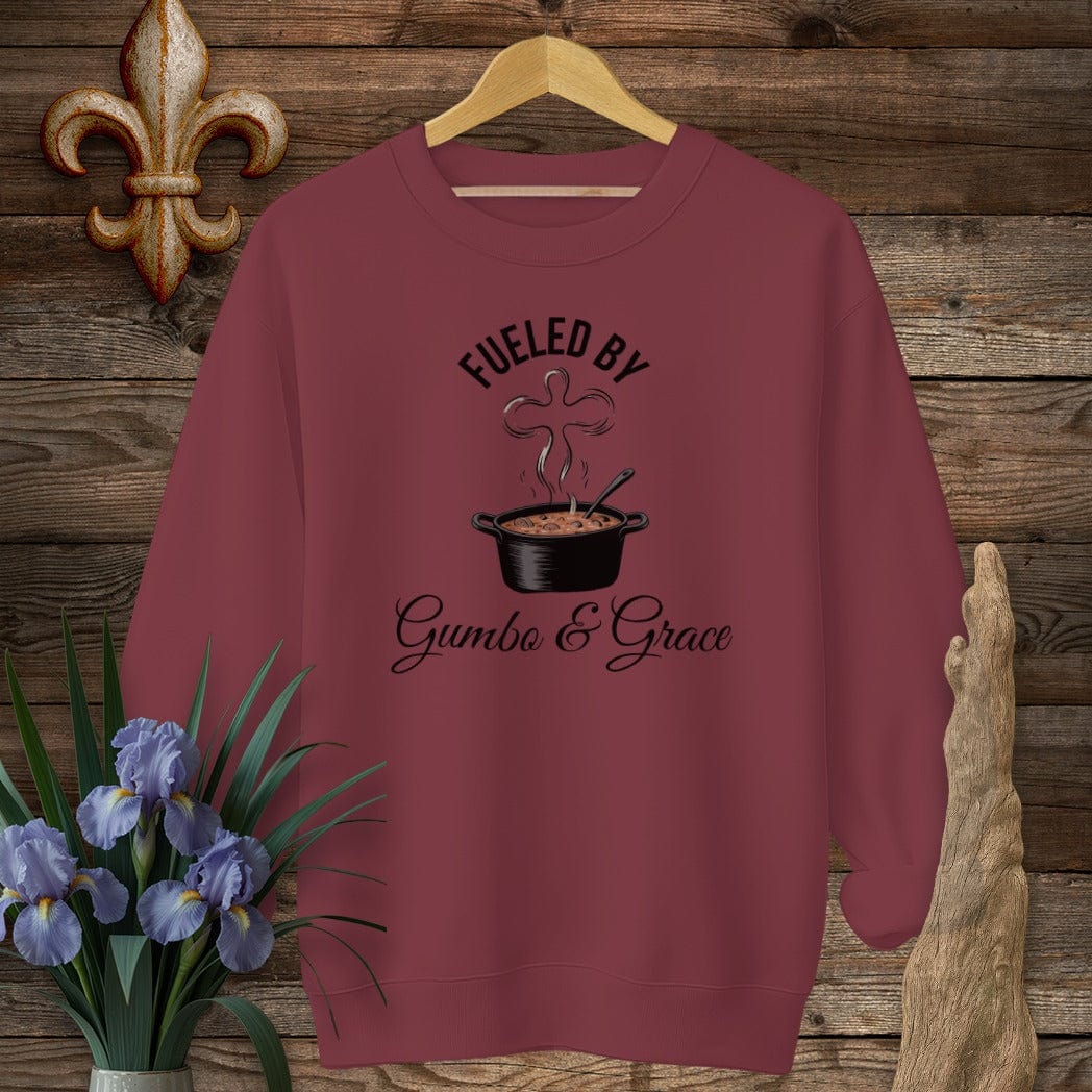 S / Garnet Louisiana Gumbo & Grace sweatshirt by Laissez Faire Wear