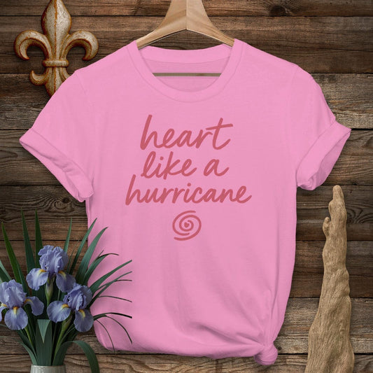 S / Azalea Louisiana Heart Like a Hurricane T-Shirt by Laissez Faire Wear