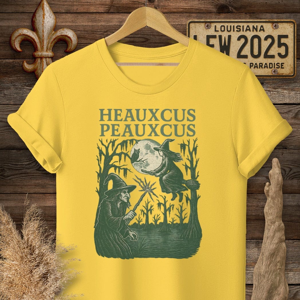 S / Daisy Louisiana Heauxcus Peauxcus Halloween T-Shirt by Laissez Faire Wear