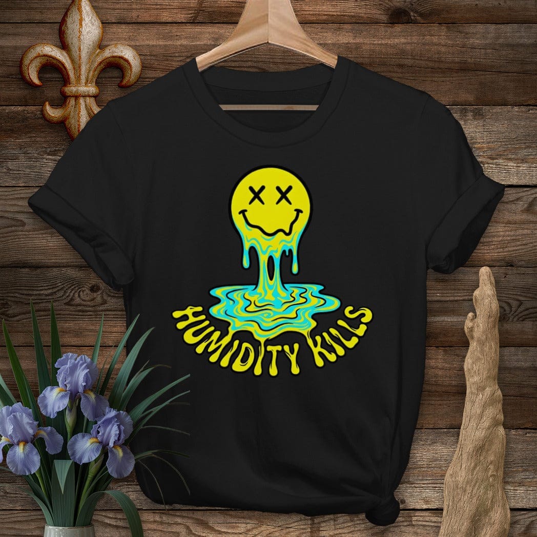 S / Black Louisiana Humidity Kills T-Shirt by Laissez Faire Wear