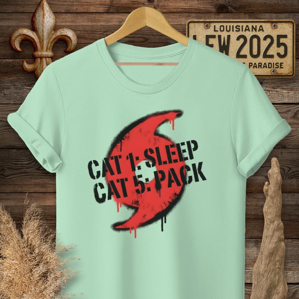 S / Mint Green Louisiana Hurricane Prep T-Shirt by Laissez Faire Wear