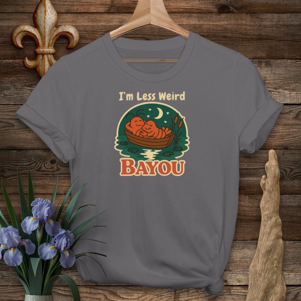 S / Charcoal Louisiana I'm Less Weird Bayou T-Shirt by Laissez Faire Wear