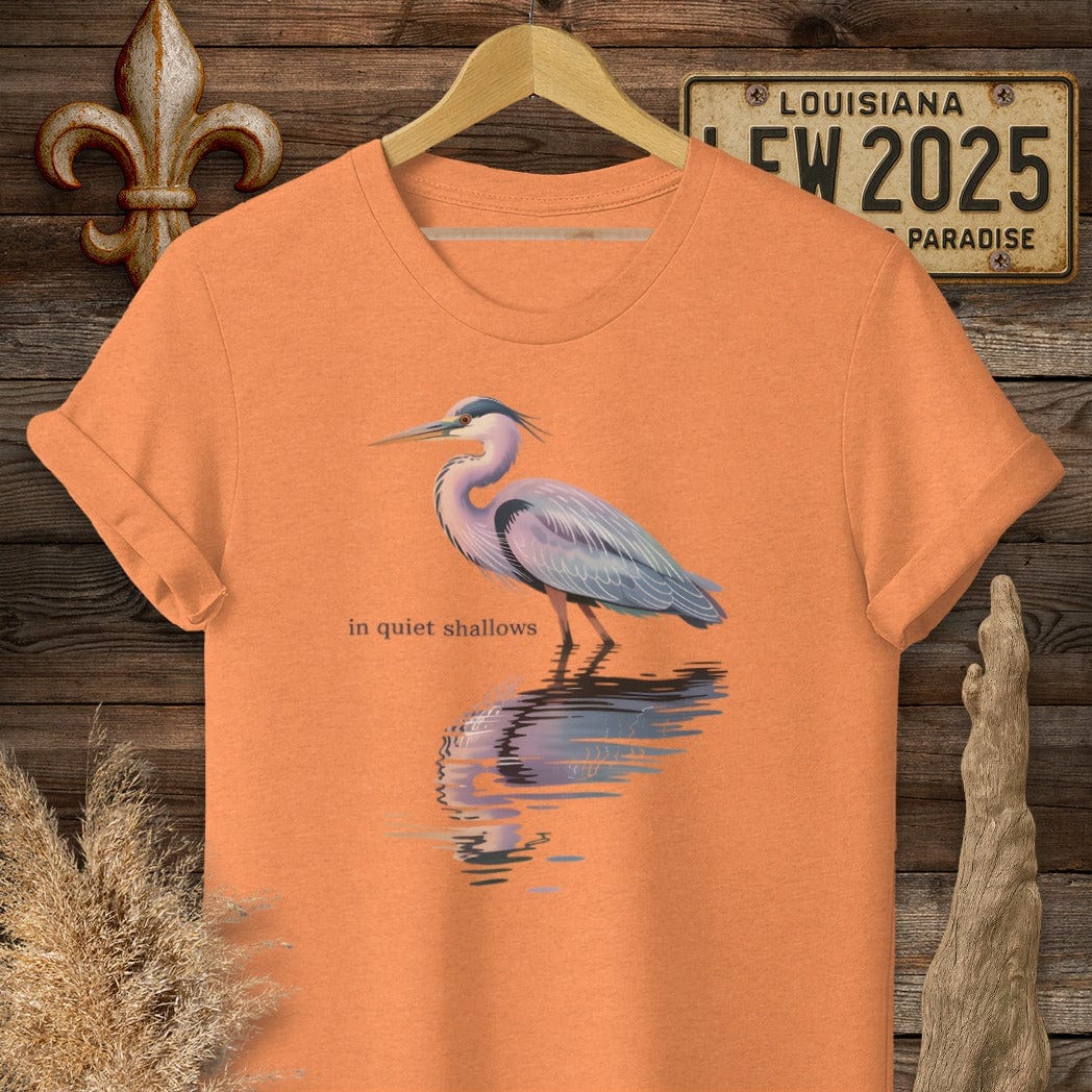 S / Heather Orange Louisiana In Quiet Shallows T-Shirt by Laissez Faire Wear