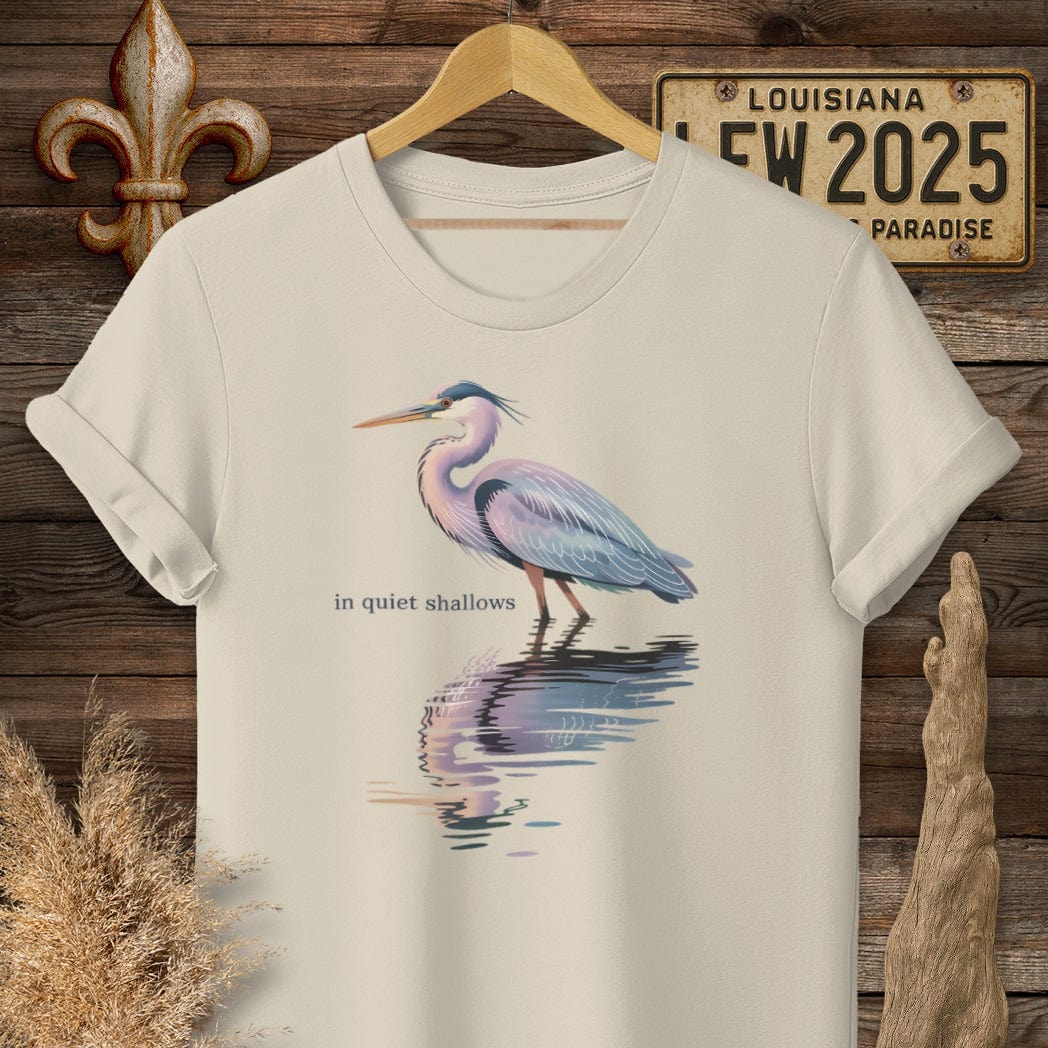 S / Sand Louisiana In Quiet Shallows T-Shirt by Laissez Faire Wear