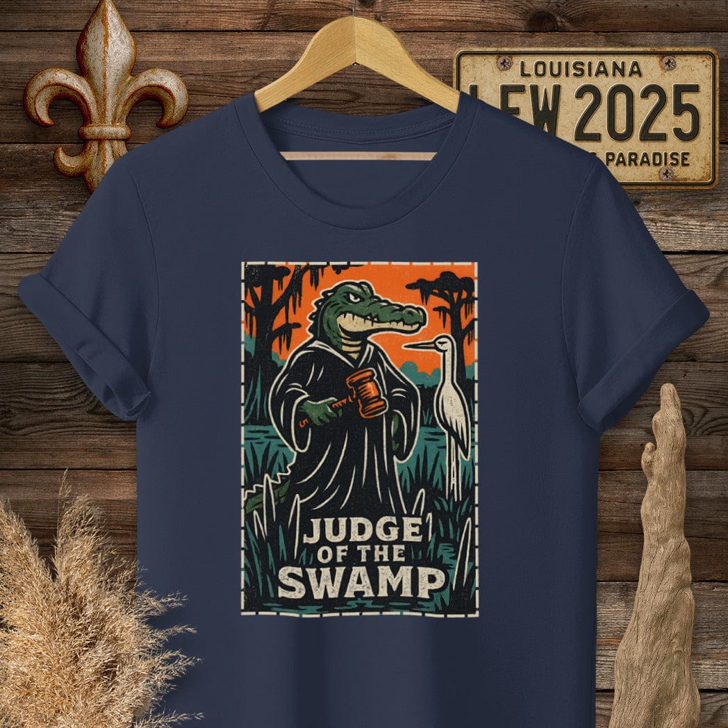 S / Navy Louisiana Judge of the Swamp T-Shirt by Laissez Faire Wear