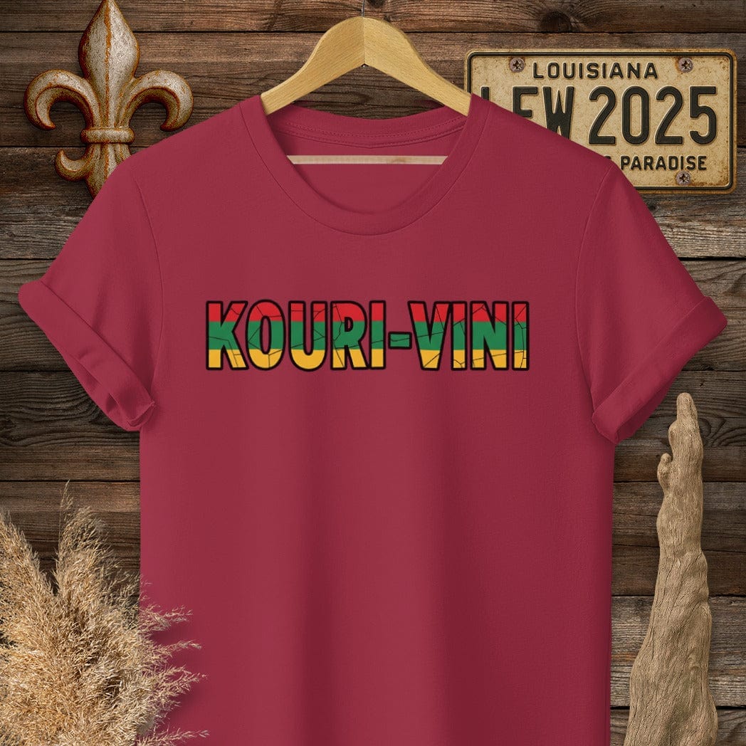 S / Cardinal Red Louisiana Kouri-Vini T-Shirt by Laissez Faire Wear