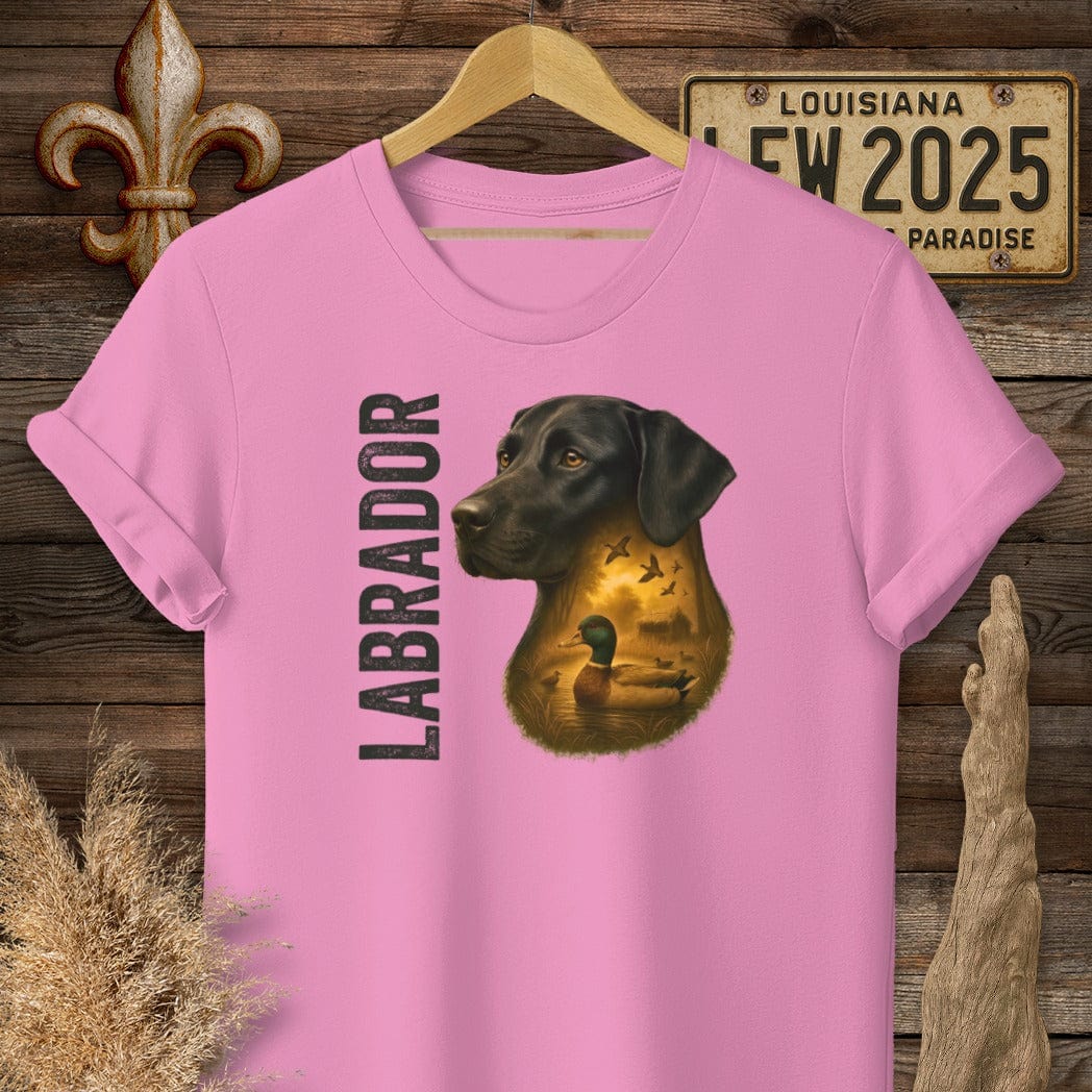 S / Azalea Louisiana Labrador Retriever Hunting Dog T-Shirt by Laissez Faire Wear