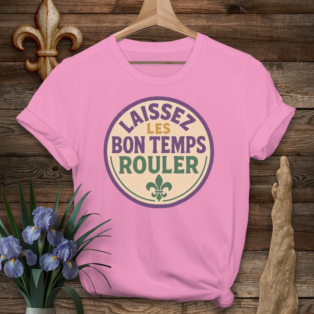 S / Azalea Louisiana Laissez Les Bon Temps Rouler Retro T-Shirt by Laissez Faire Wear