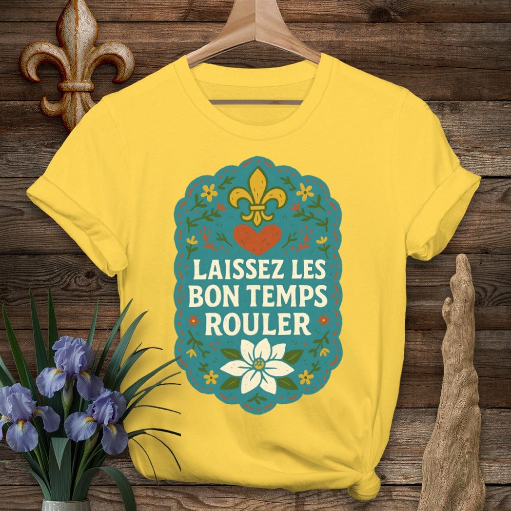 S / Daisy Louisiana Laissez Les Bon Temps Rouler T-Shirt by Laissez Faire Wear