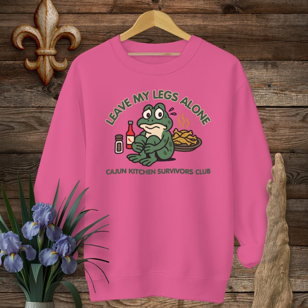 S / Heliconia Louisiana Leave My Legs Alone sweatshirt by Laissez Faire Wear