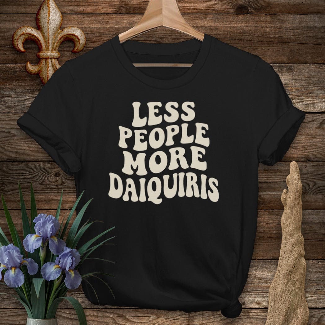 S / Black Louisiana Less People More Daquiris T_Shirt by Laissez Faire Wear