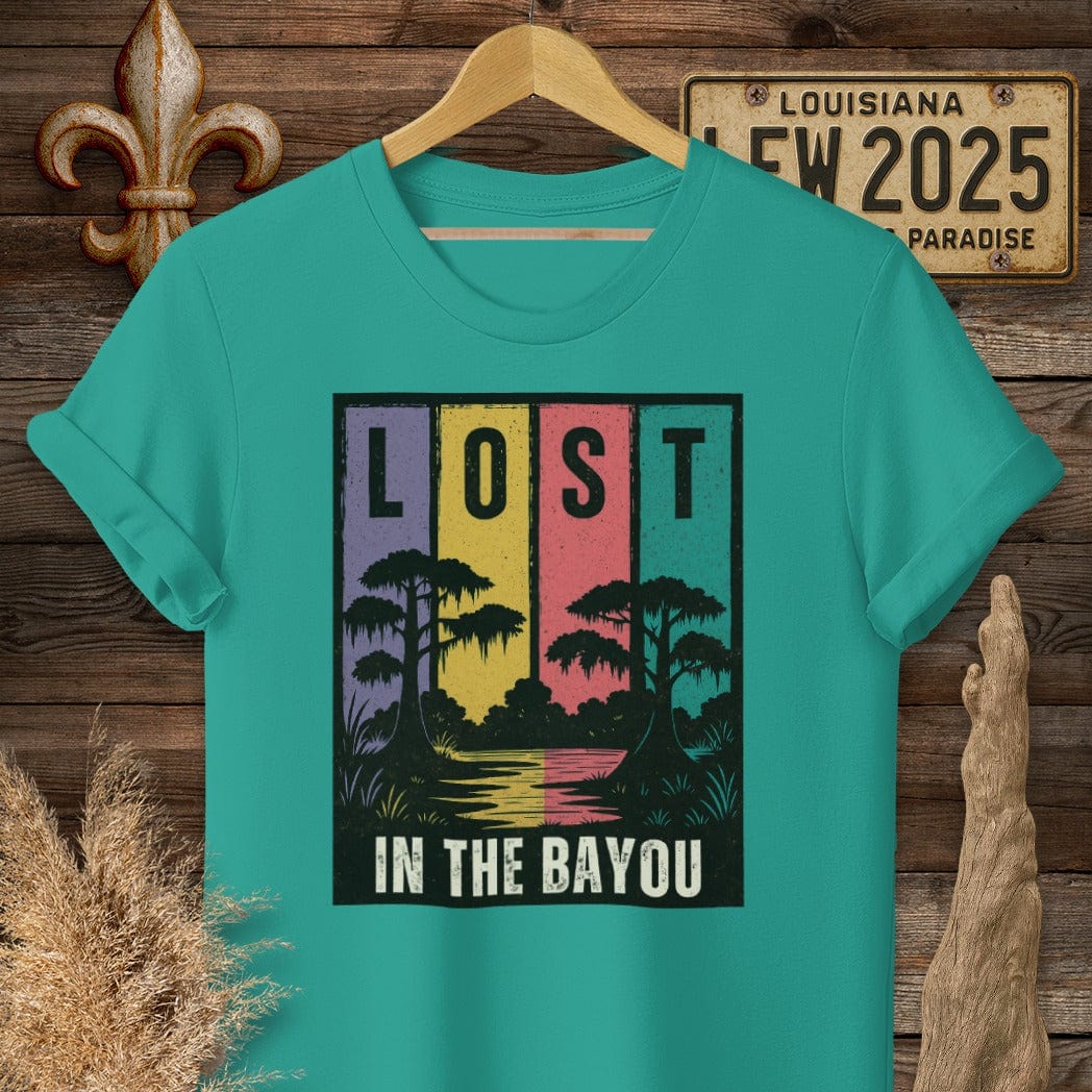 S / Jade Dome Louisiana Lost in the Bayou T-Shirt by Laissez Faire Wear