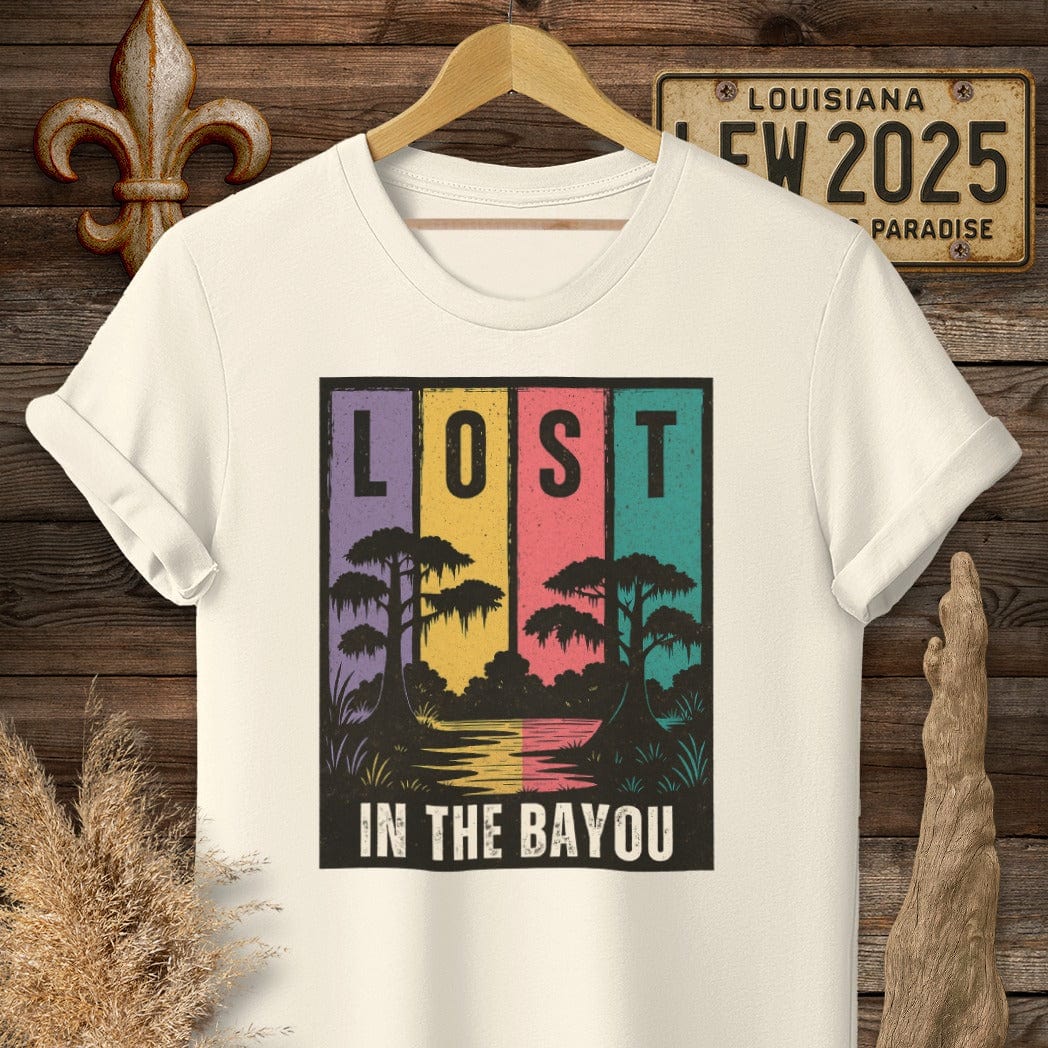 S / Natural Louisiana Lost in the Bayou T-Shirt by Laissez Faire Wear