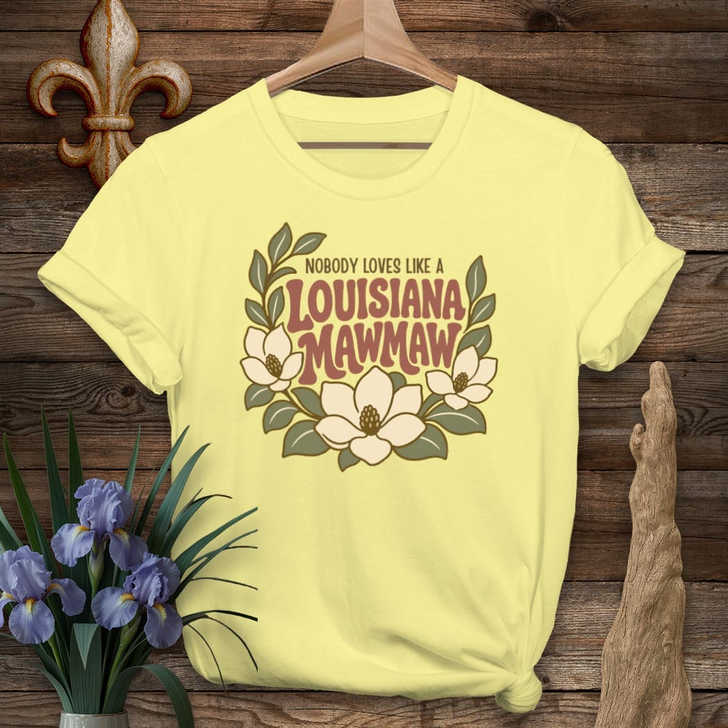 S / Cornsilk Louisiana Louisiana MawMaw T-Shirt by Laissez Faire Wear