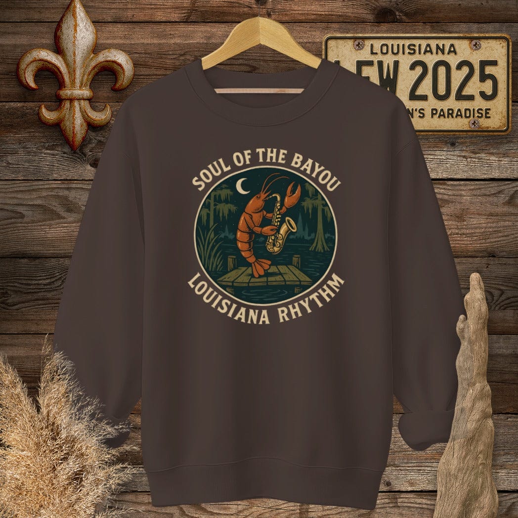 S / Dark Chocolate Louisiana Louisiana Rhythm Sweatshirt by Laissez Faire Wear