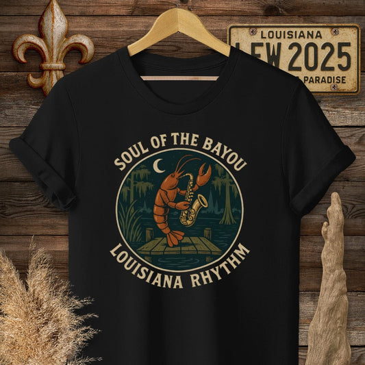 S / Black Louisiana Louisiana Rhythm T-Shirt by Laissez Faire Wear