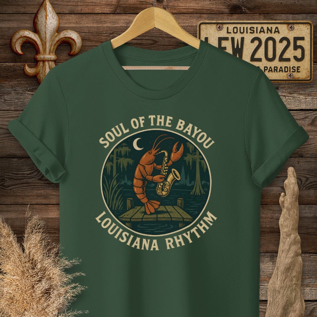 S / Forest Green Louisiana Louisiana Rhythm T-Shirt by Laissez Faire Wear