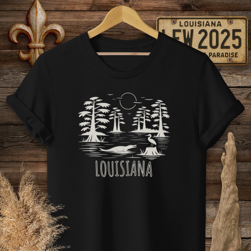 T-Shirt / S / Black Louisiana Louisiana State Pride Nature T-Shirt by Laissez Faire Wear