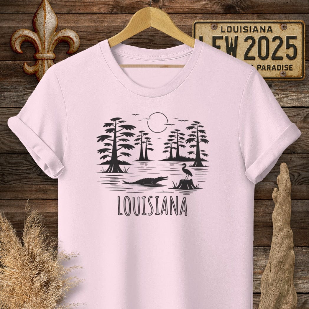 T-Shirt / S / Light Pink Louisiana Louisiana State Pride Nature T-Shirt by Laissez Faire Wear