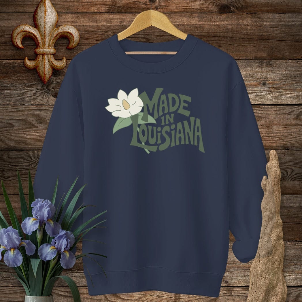 S / Navy Louisiana Made in Louisiana Sweatshirt by Laissez Faire Wear