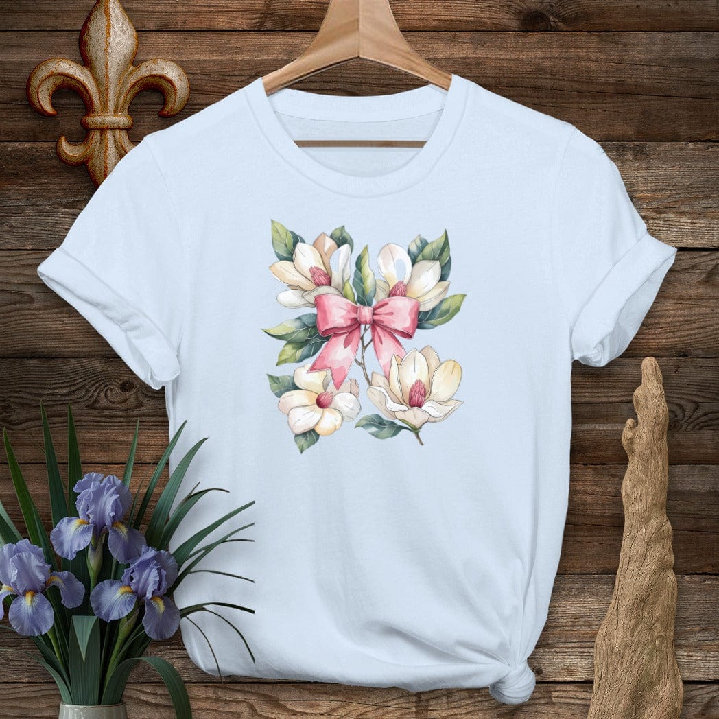 S / Light Blue Louisiana Magnolia Elegance Coquette T-Shirt by Laissez Faire Wear