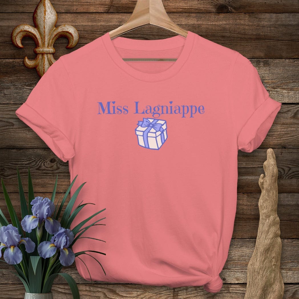 S / Coral Silk Louisiana Miss Lagniappe T-Shirt by Laissez Faire Wear