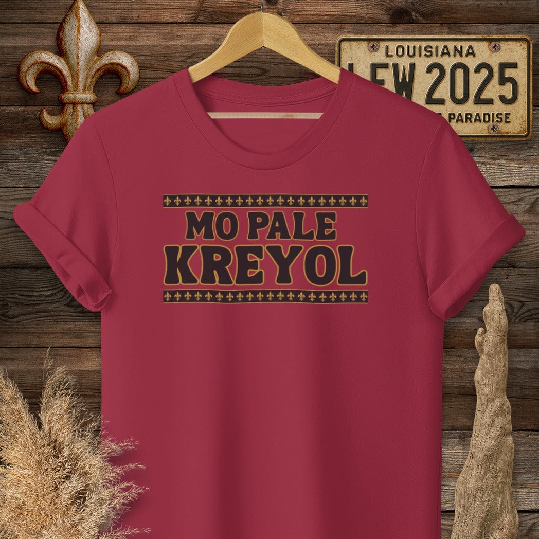 S / Cardinal Red Louisiana Mo Pale Kreyol (I Speak Creole) T-Shirt by Laissez Faire Wear