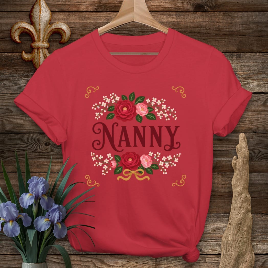S / Cherry Red Louisiana Nanny T-Shirt by Laissez Faire Wear
