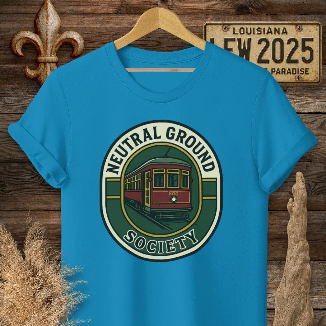 S / Sapphire Louisiana Neutral Ground Society T-Shirt by Laissez Faire Wear