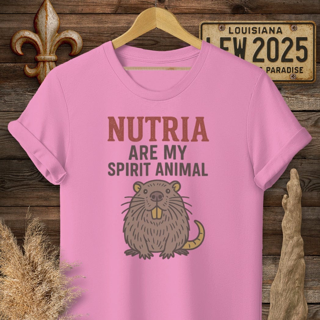 S / Azalea Louisiana Nutria are my Spirit Animal Funny T-Shirt by Laissez Faire Wear