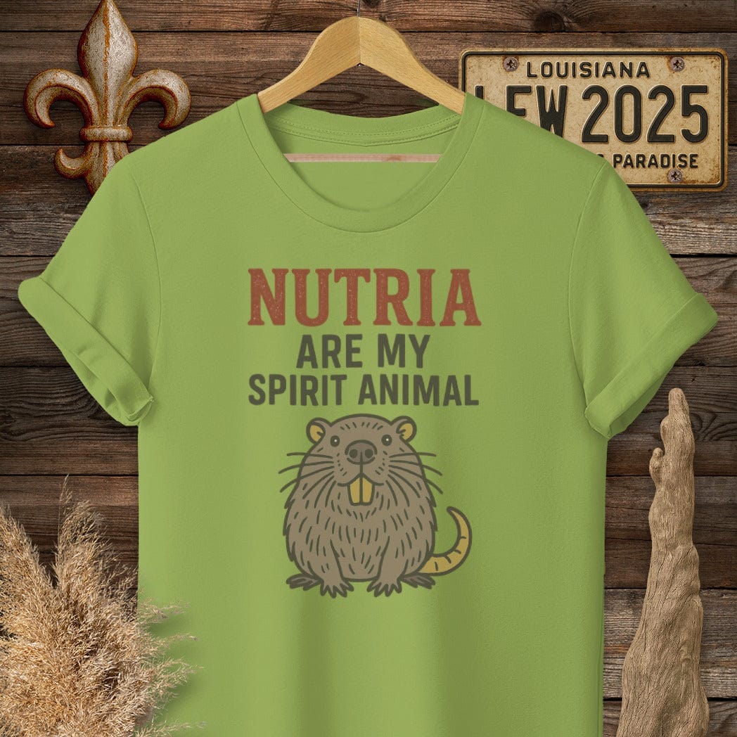 S / Kiwi Louisiana Nutria are my Spirit Animal Funny T-Shirt by Laissez Faire Wear