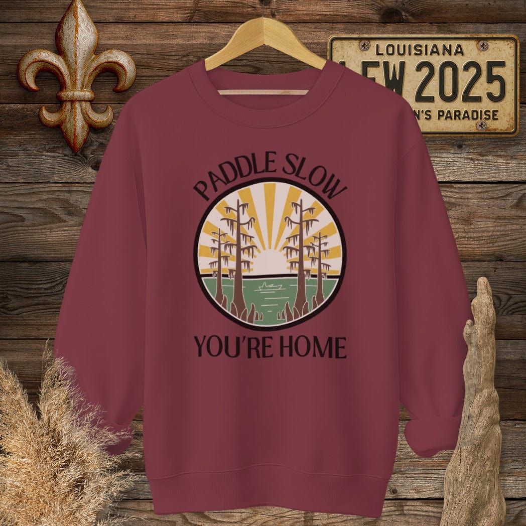 S / Garnet Louisiana Paddle Slow Sweatshirt by Laissez Faire Wear