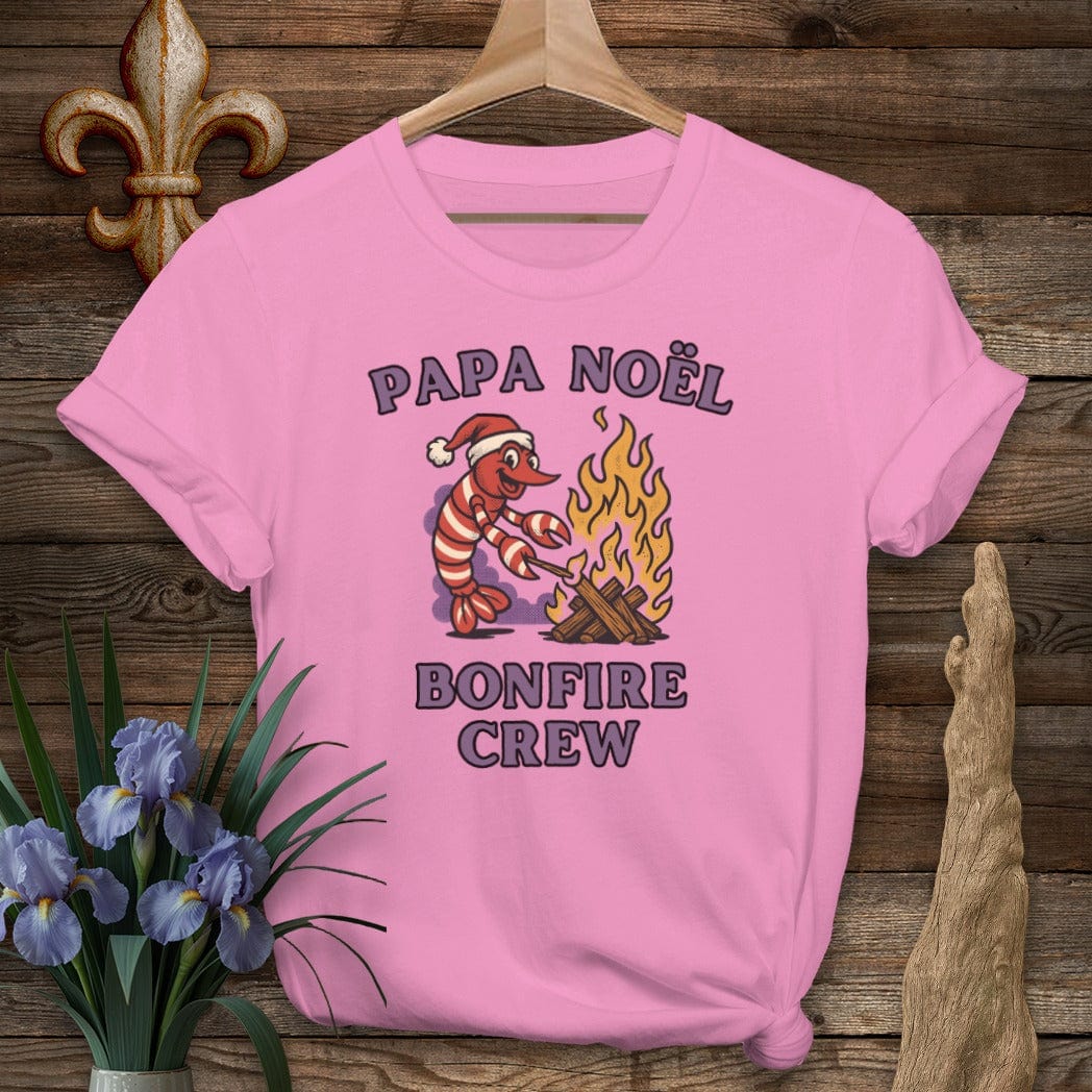 S / Azalea Louisiana Papa Noel Bonfire Crew T-Shirt by Laissez Faire Wear