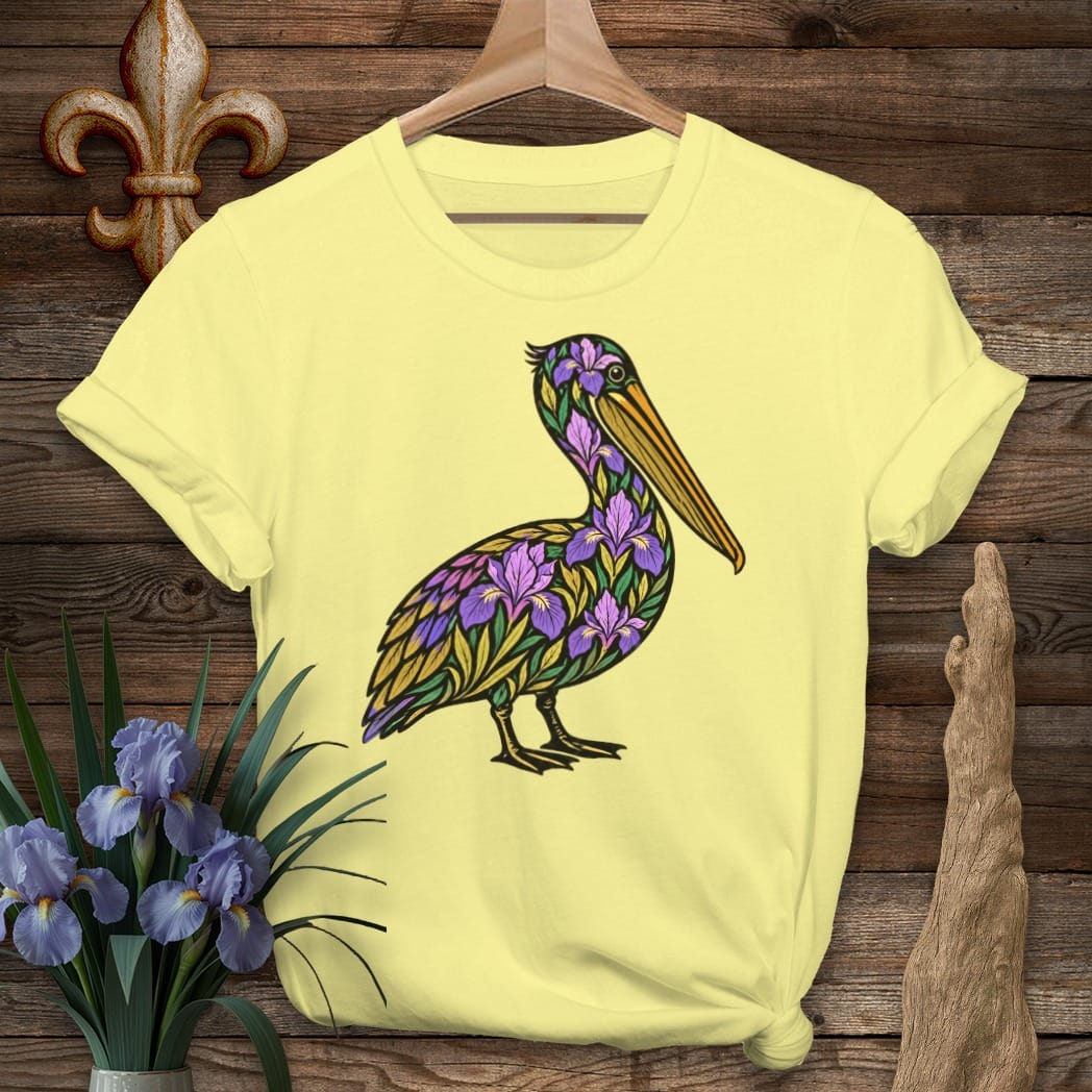 S / Cornsilk Louisiana Peliris T-Shirt by Laissez Faire Wear