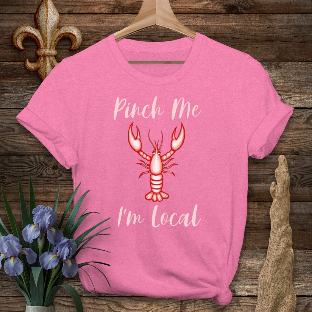 S / Heather Heliconia Louisiana Pinch Me, I'm Local T-Shirt by Laissez Faire Wear