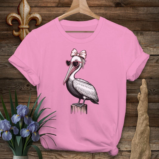 S / Azalea Louisiana Pretty Pelican in Pink by Laissez Faire Wear