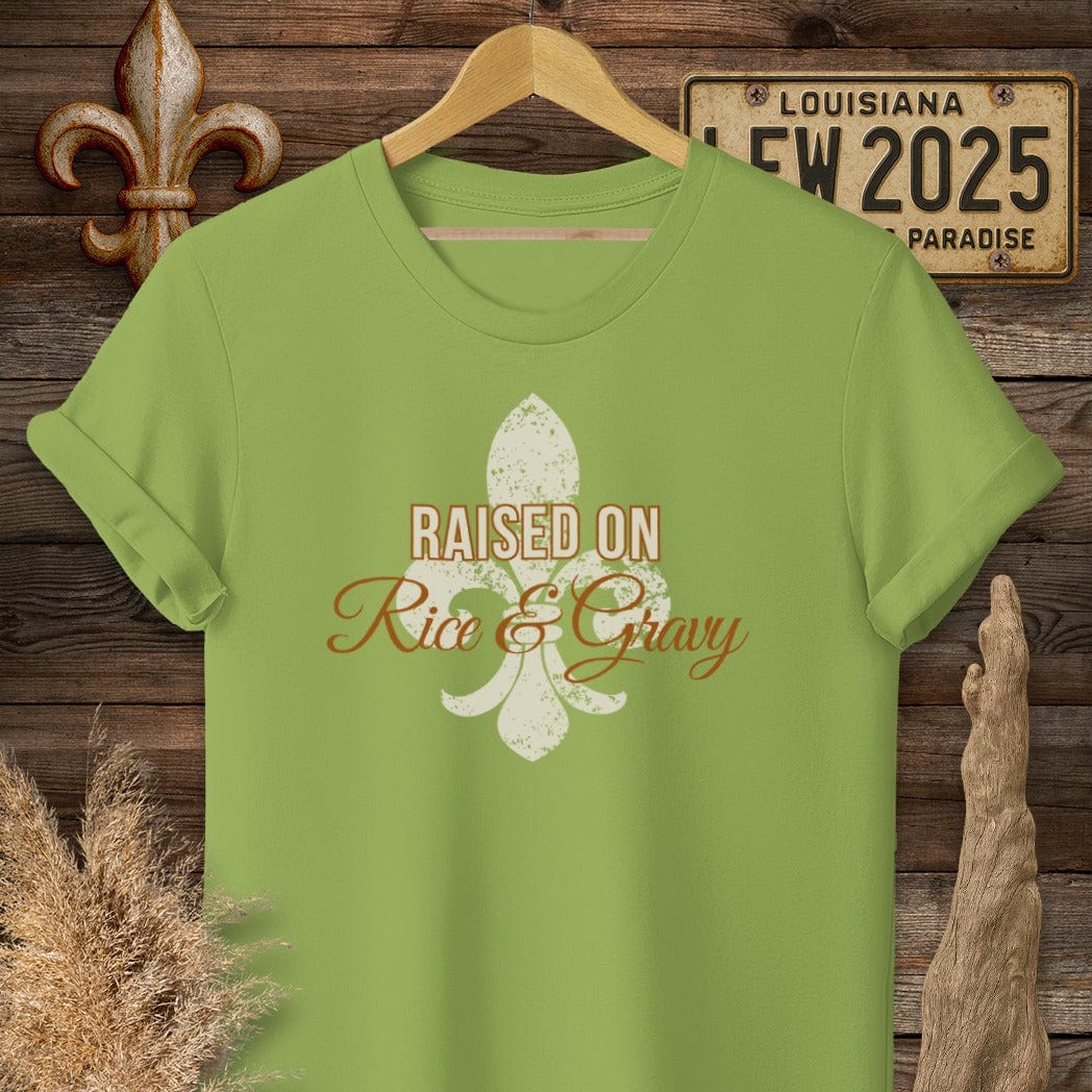 S / Kiwi Louisiana Rice & Gravy T-Shirt by Laissez Faire Wear