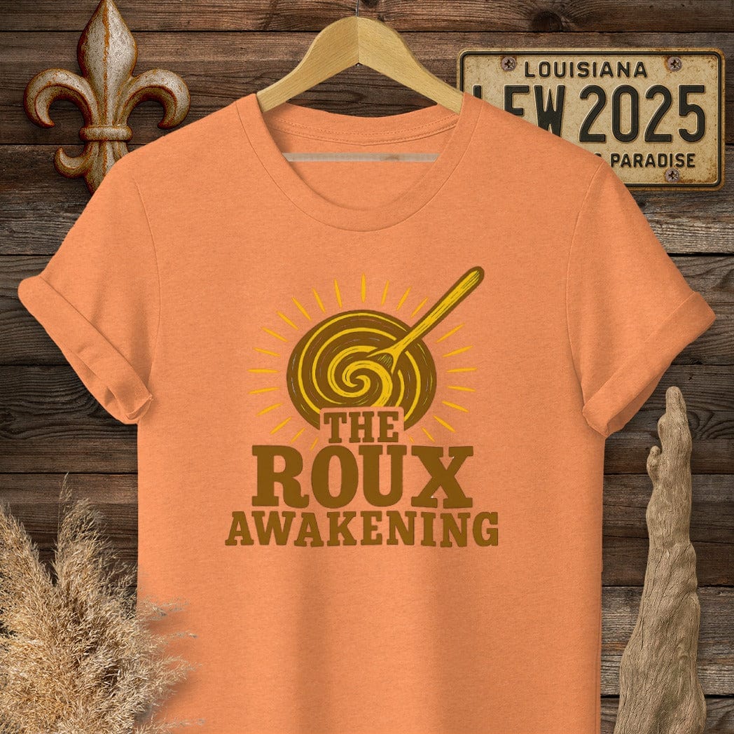 S / Heather Orange Louisiana Roux the Awakening T-Shirt by Laissez Faire Wear