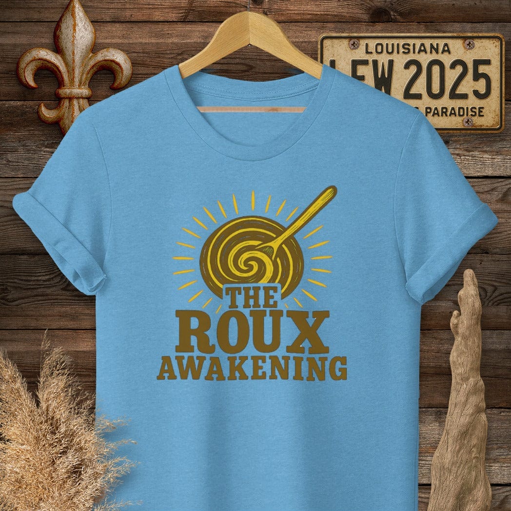 S / Heather Sapphire Louisiana Roux the Awakening T-Shirt by Laissez Faire Wear