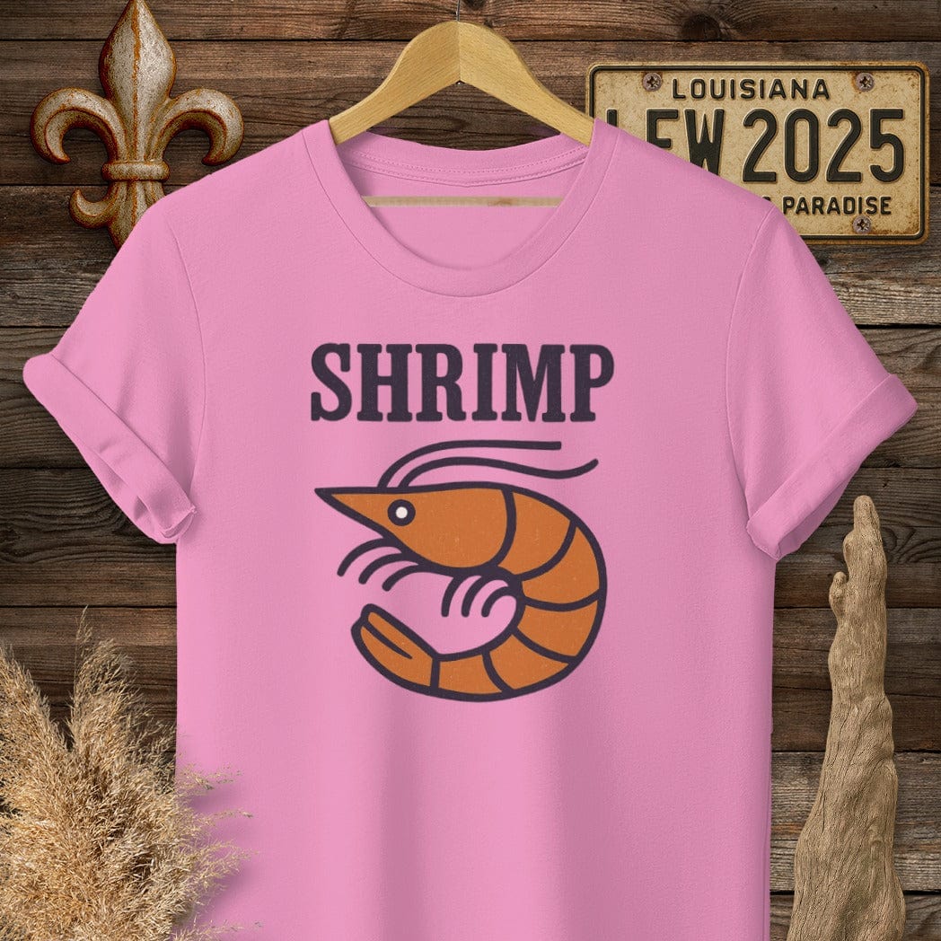S / Azalea Louisiana Shrimp Minimalist T-Shirt by Laissez Faire Wear