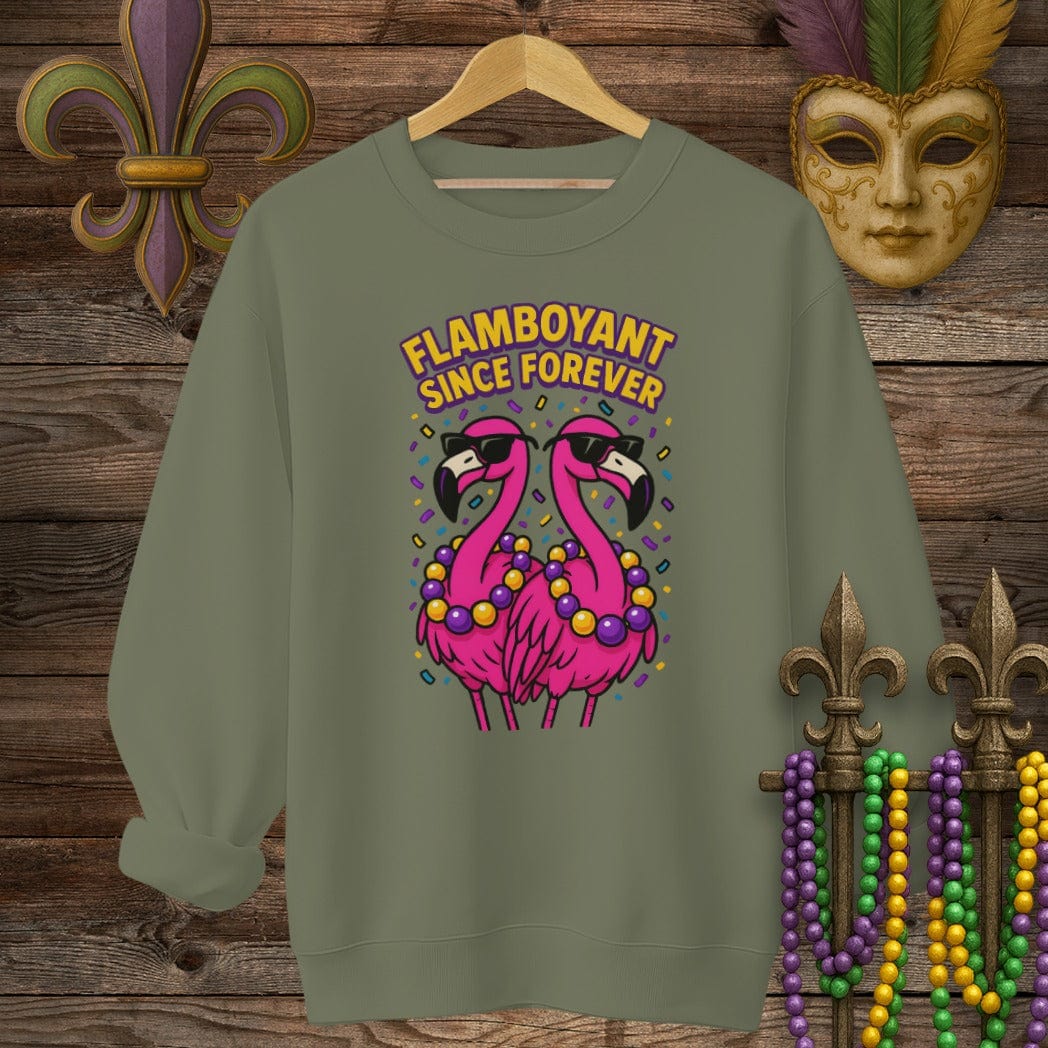 S / Military Green Louisiana Spanish Town Sweatshirt by Laissez Faire Wear