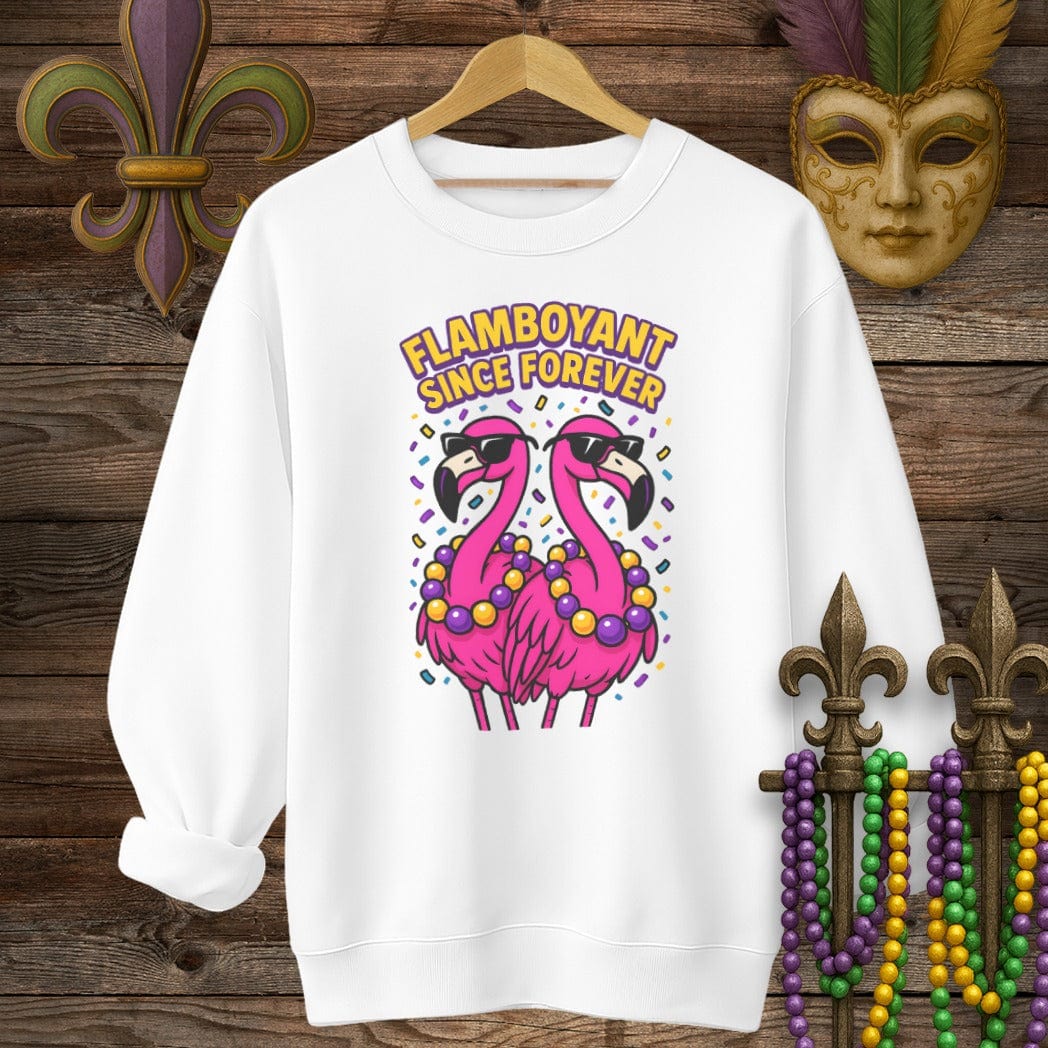 S / White Louisiana Spanish Town Sweatshirt by Laissez Faire Wear