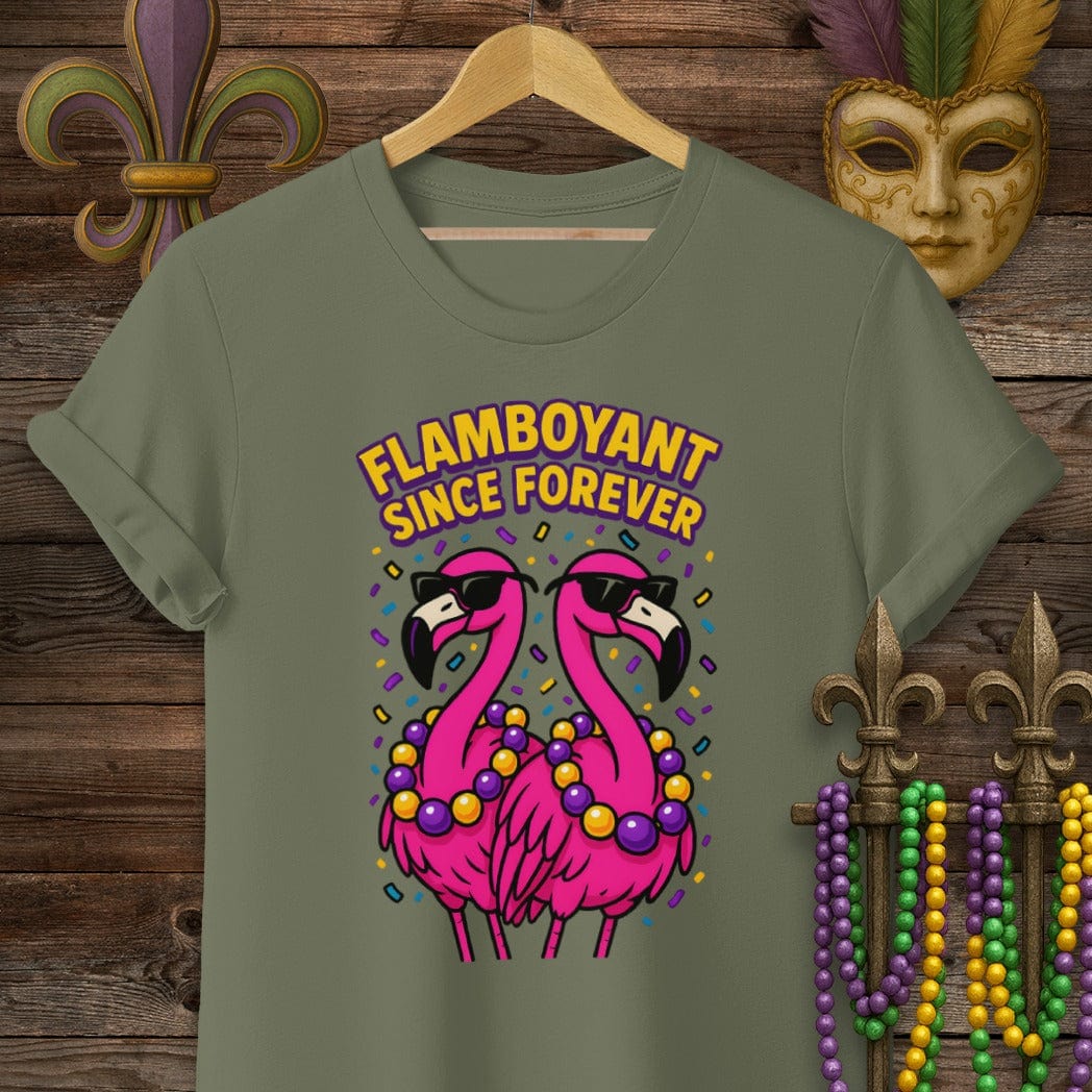 S / Military Green Louisiana Spanish Town T-Shirt by Laissez Faire Wear