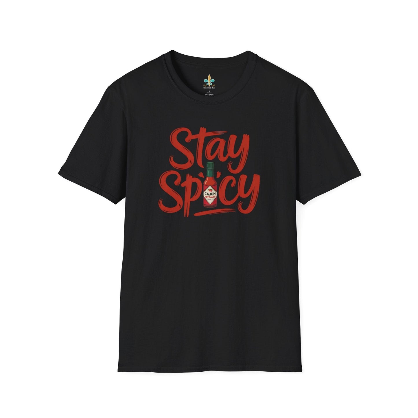 Black / S Louisiana "Stay Spicy" – Cajun Hot Sauce T-Shirt by Laissez Faire Wear