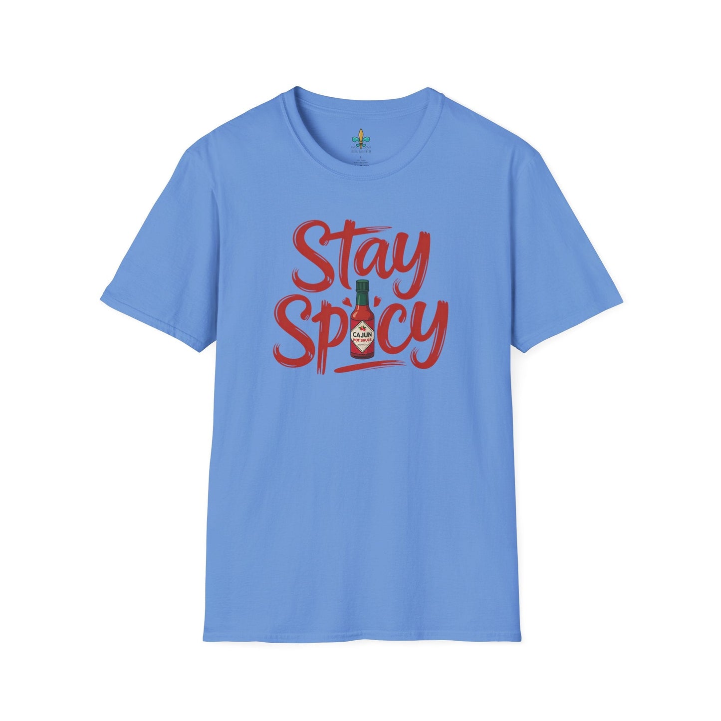 Carolina Blue / S Louisiana "Stay Spicy" – Cajun Hot Sauce T-Shirt by Laissez Faire Wear