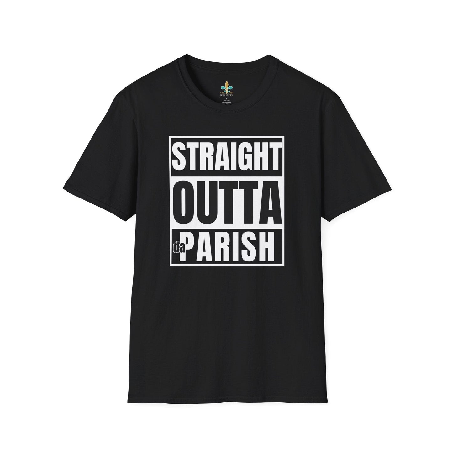 Black / S Louisiana Straight Outta da Parish T-Shirt by Laissez Faire Wear