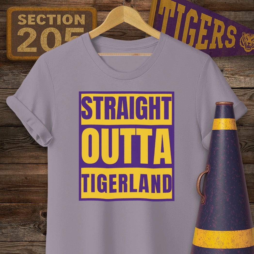 S / Paragon Louisiana Straight Outta Tigerland Game Day T-Shirt by Laissez Faire Wear