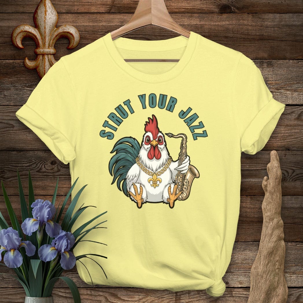 S / Cornsilk Louisiana Strut Your Jazz Farm T-Shirt by Laissez Faire Wear
