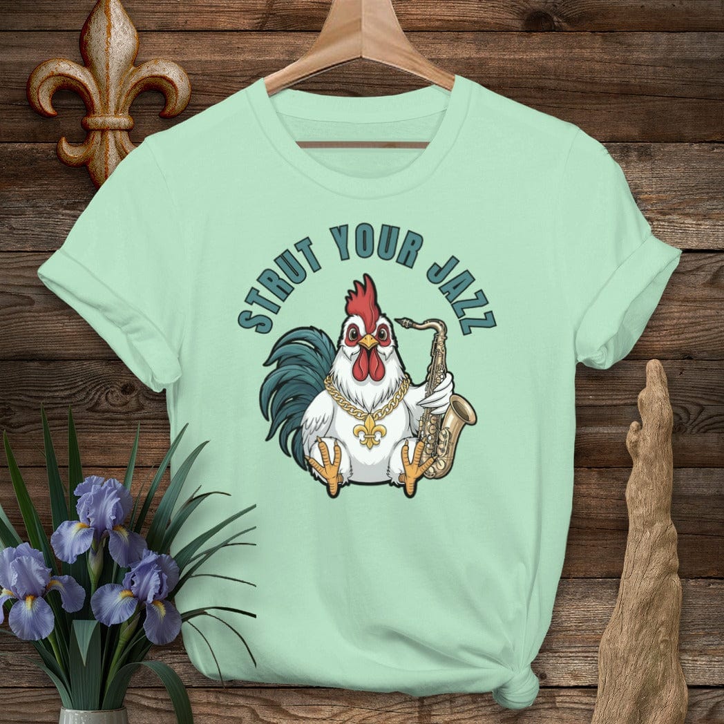 S / Mint Green Louisiana Strut Your Jazz Farm T-Shirt by Laissez Faire Wear